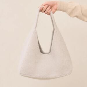 Lauren Manoogian Baby Bindle Bag Putty Grey Gray Highland Wool Alpaca Knit Purse